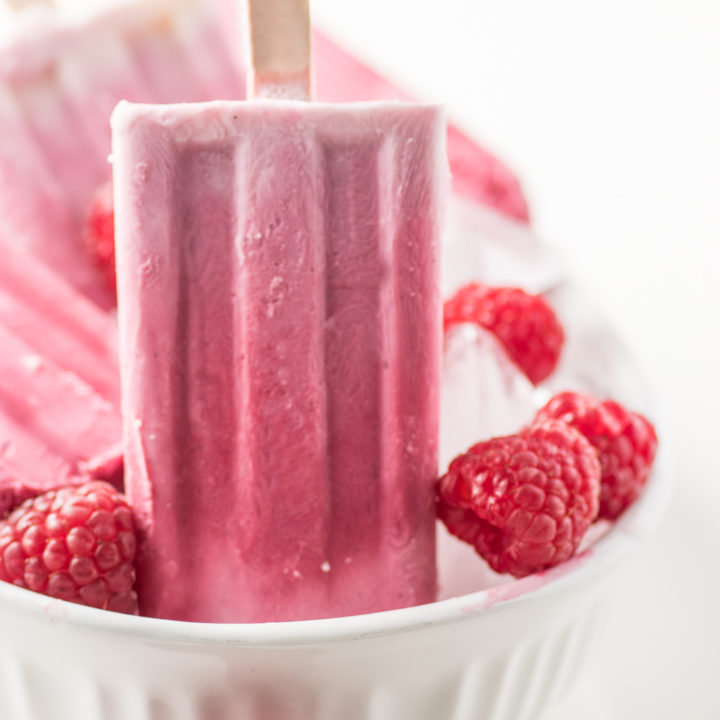 Homemade Raspberry Ripple Ice Cream Bars (Low Carb & Sugar-Free)