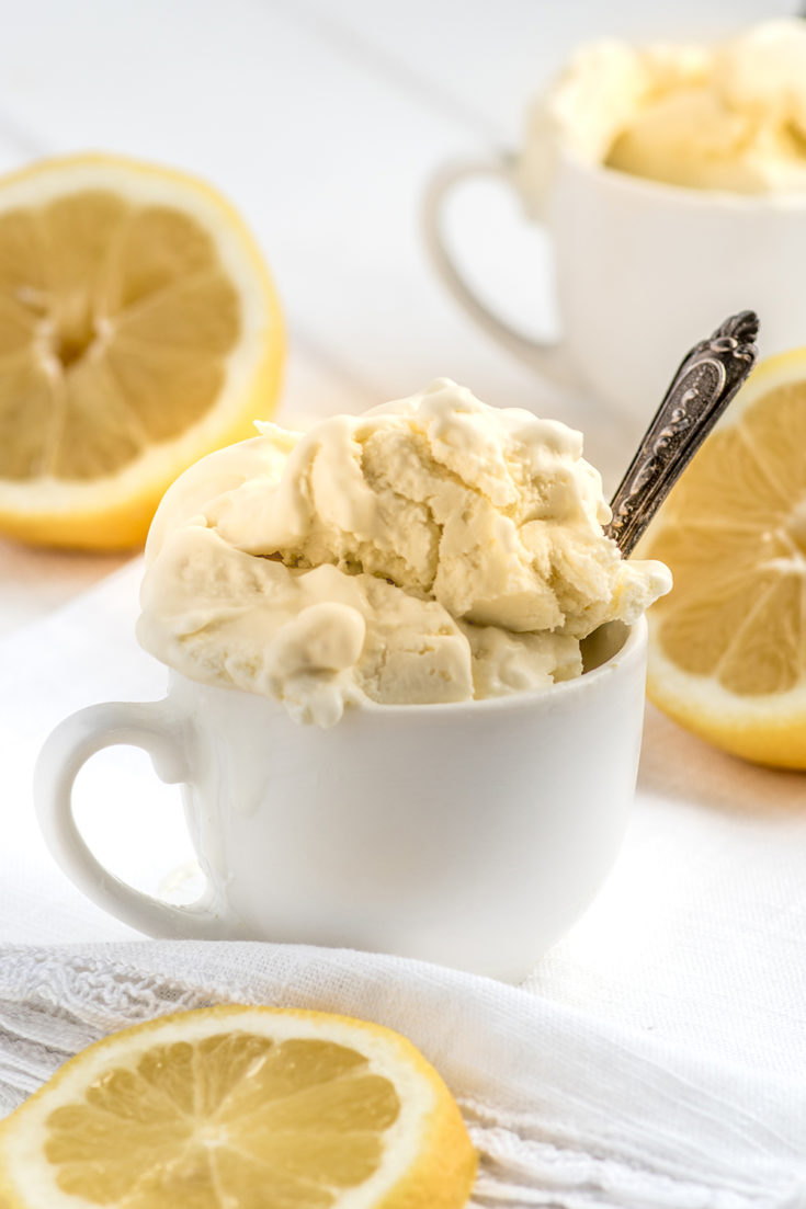 Creamy Lemon Gelato made Without Sugar and Carbs
