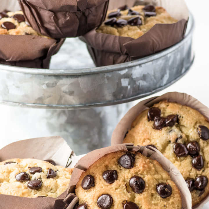 Bakery Style Chocolate Chip Muffins (Low Carb and Gluten Free) 