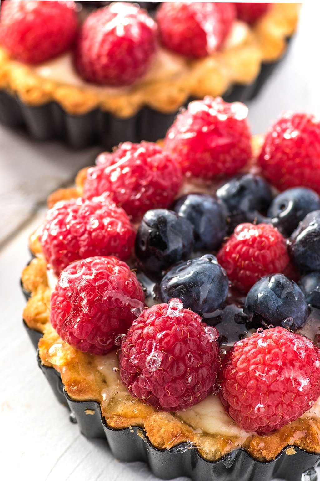 Fresh Fruit Custard Tarts Made Without Sugar (Low Carb & Gluten-Free)