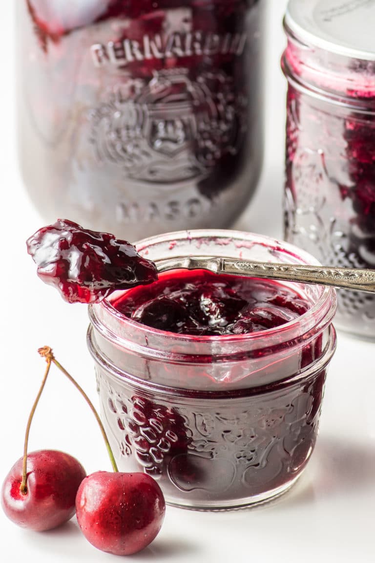 Cherry Jam Recipe Made Without Sugar (Shelf Stable and Gooey!)