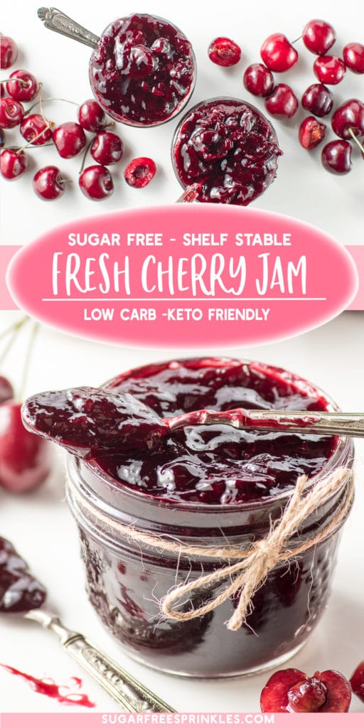 Cherry Jam Recipe Made Without Sugar (Shelf Stable and Gooey!)