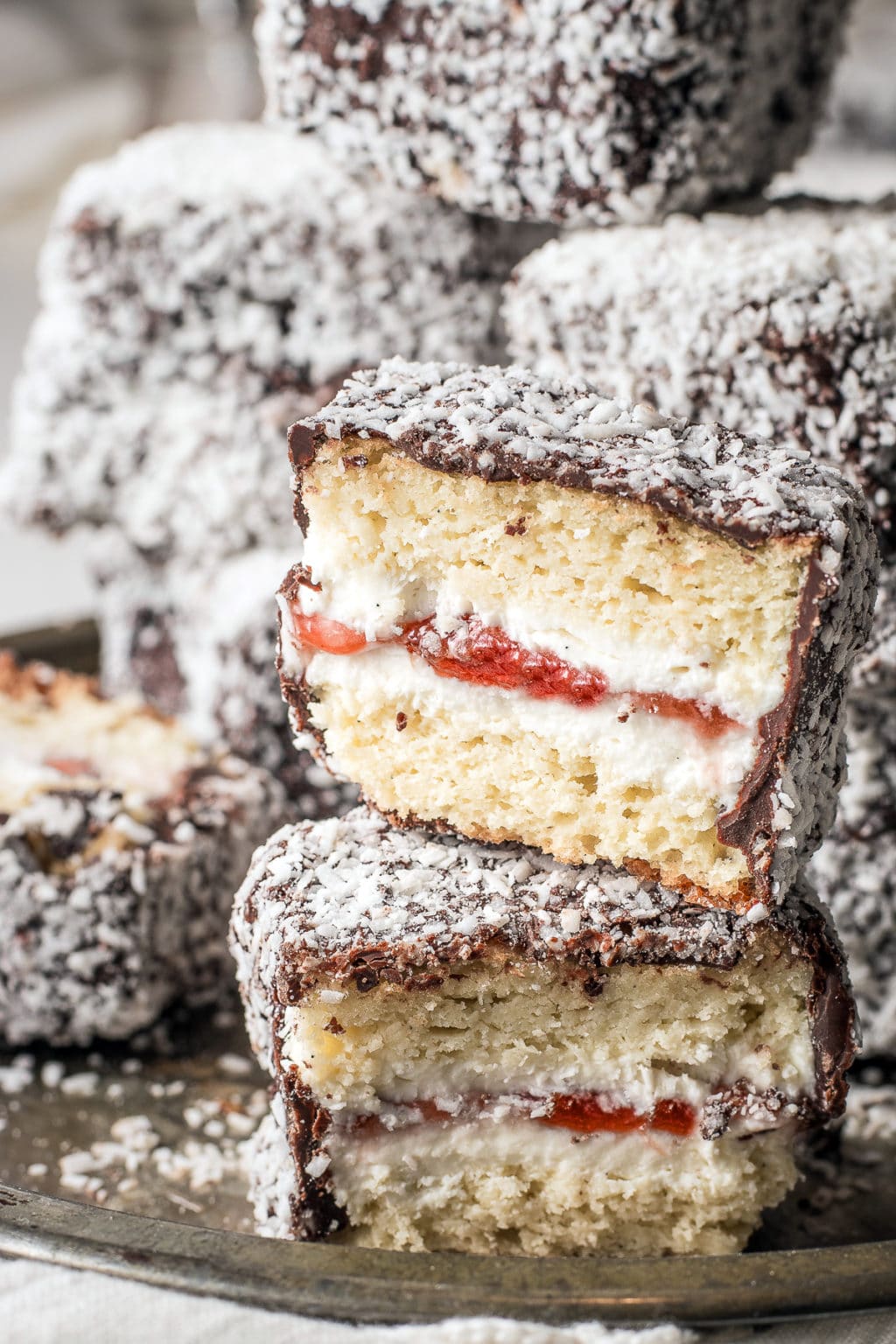 Gluten-free Lamington Recipe with Jam Filling (Low Carb Too!)