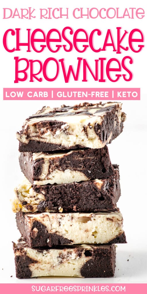 Gooey Keto Cheesecake Brownies (Low Carb & Gluten-Free)