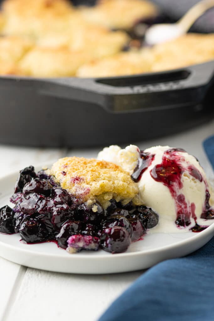 Sticky Sweet Low Carb Blueberry Cobbler (GlutenFree Too!)