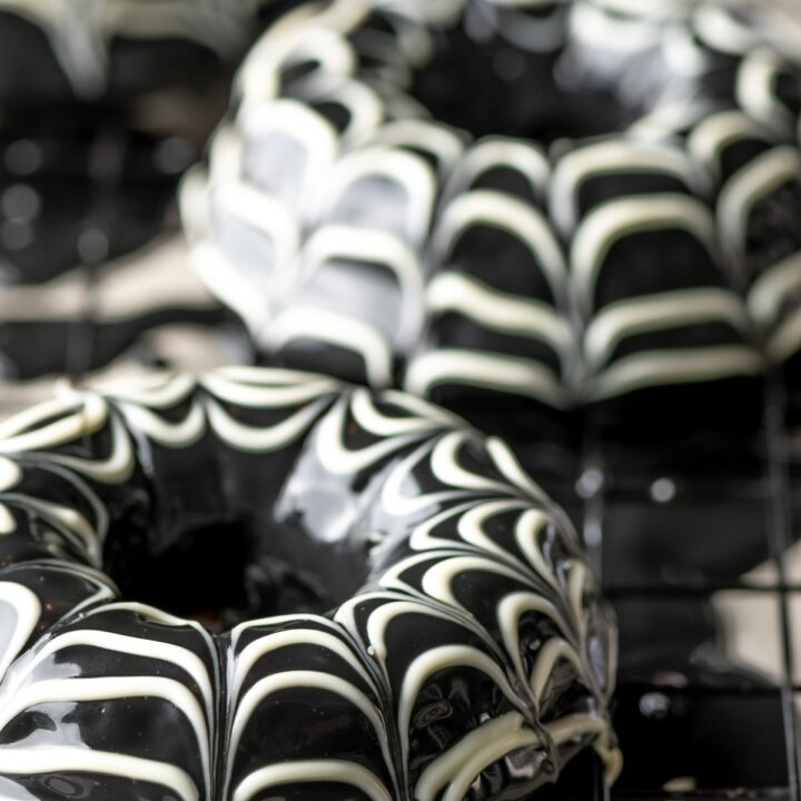 Keto Halloween Donuts With Chocolate Glaze