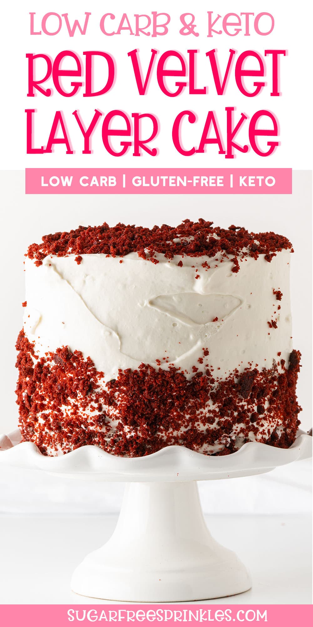 Low Carb Red Velvet Cake With Cream Cheese Frosting