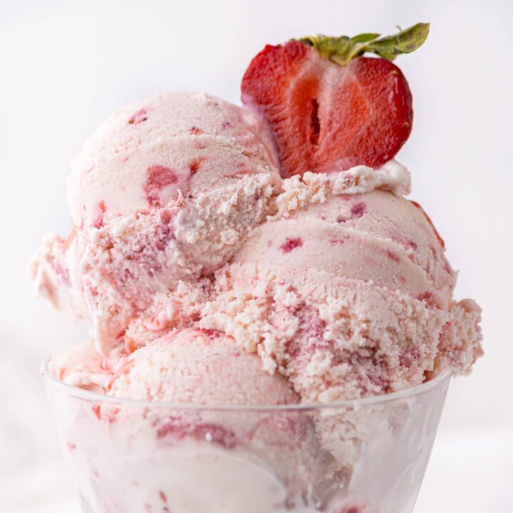 The Best Keto Strawberry Ice Cream Ever!