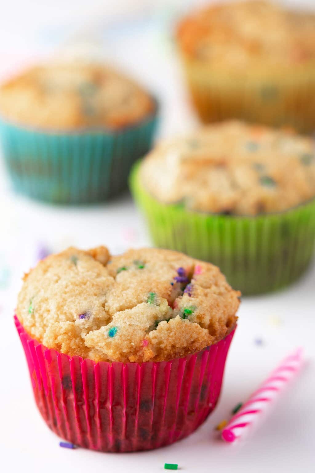Easy LowCarb Cupcakes With Birthday Sprinkles!