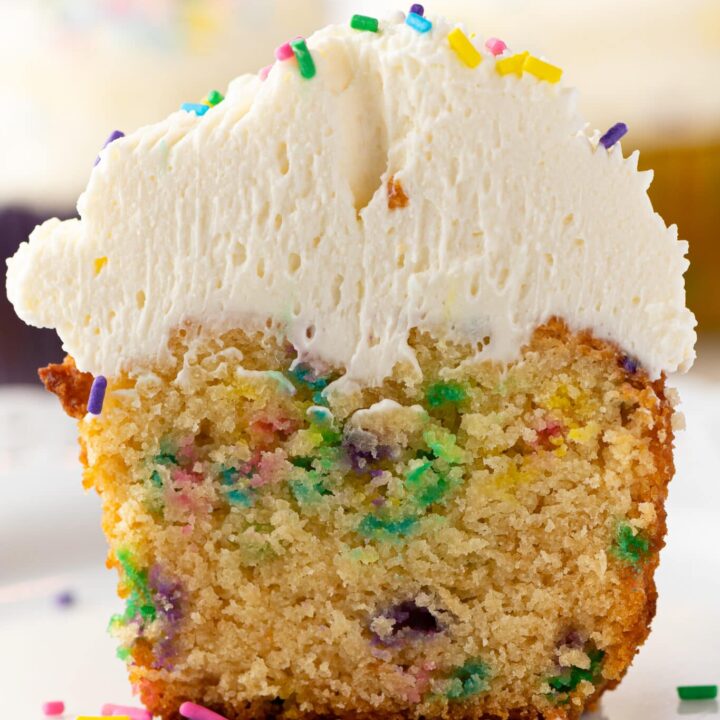 Easy Low-Carb Cupcakes With Birthday Sprinkles!